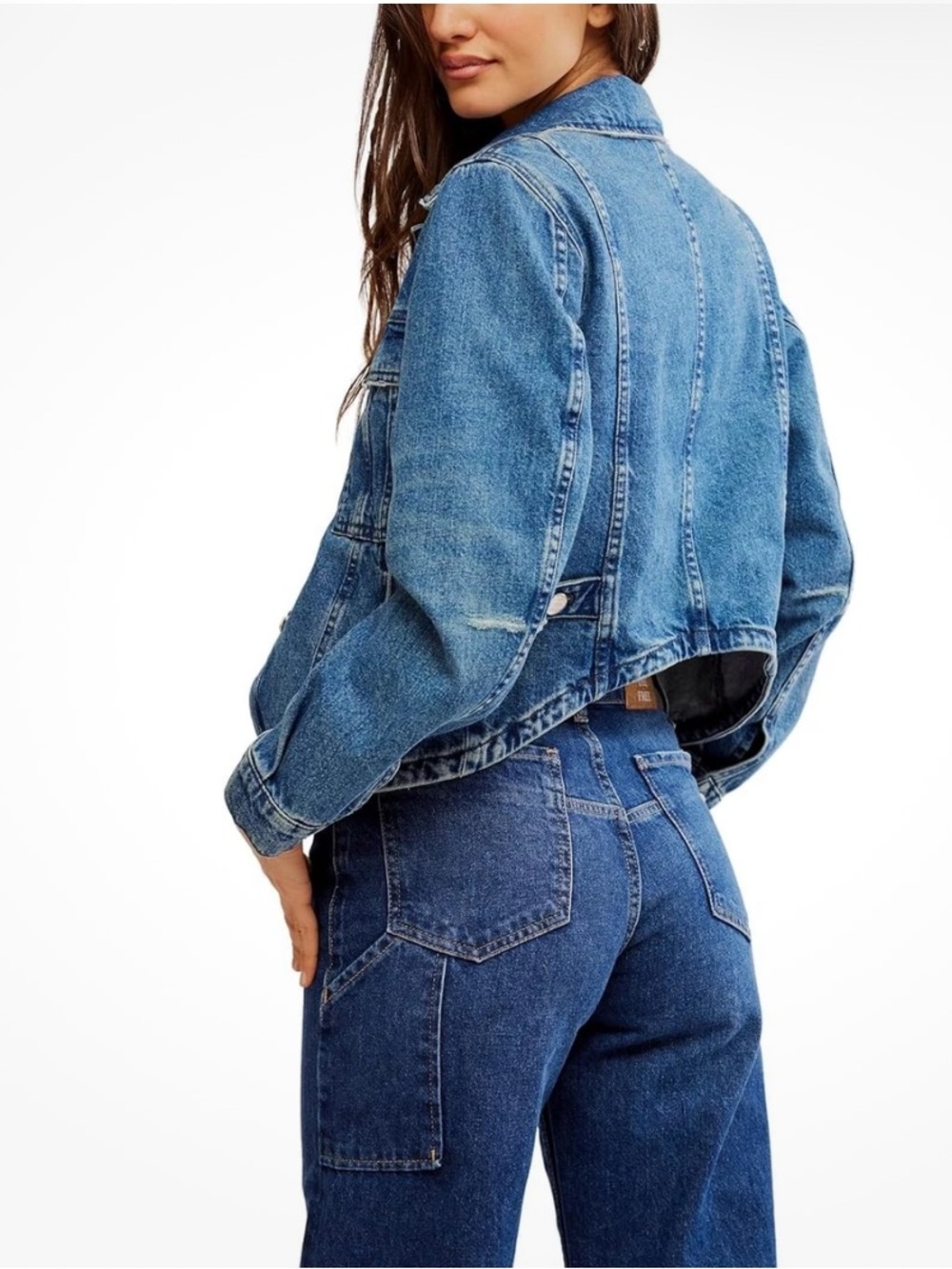 NWT Free People Classic Blue Denim Jacket - Women Size XS - Picture 5 of 12
